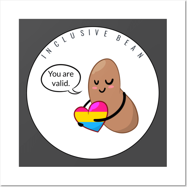 Pansexual Pride: Inclusive Bean Wall Art by Bri the Bearded Spoonie Babe